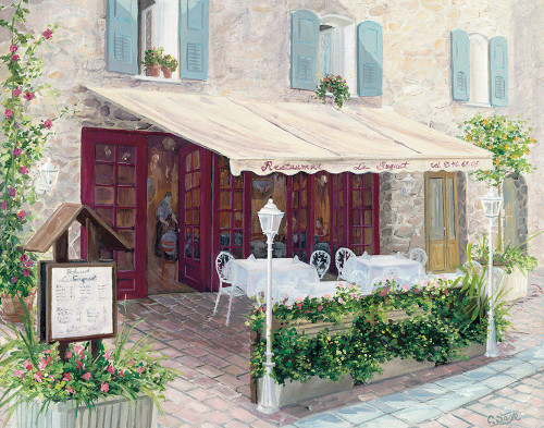 Le Restaurant Poster Print - Carol Saxe