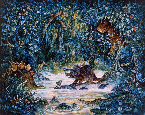 Dinosaur Hunter Poster Print - Bill Bell