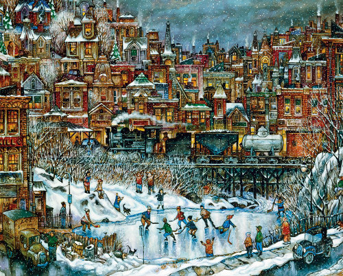 Hockey Train Poster Print - Bill Bell