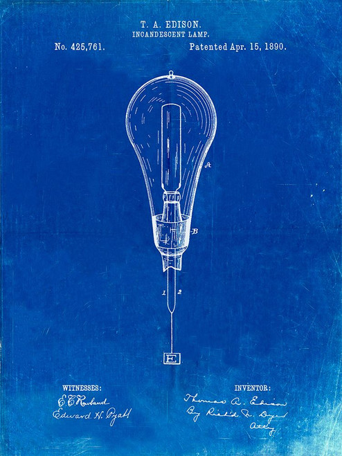 PP797-Faded Blueprint Outboard Motor Patent Art Poster Print - Cole Borders
