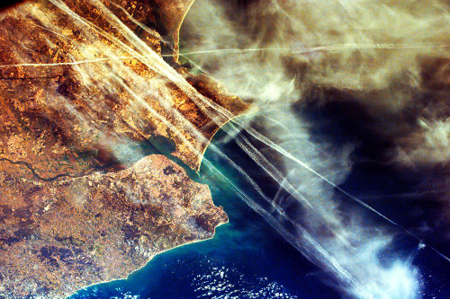 Lisbon - the capital of Portugal from NASAs EarthKAM Poster Print - NASA