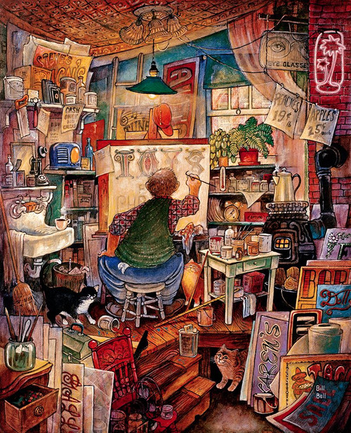 Sign Man Poster Print - Bill Bell