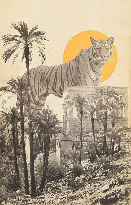 Giant Tiger In Ruins Poster Print - Florent Bodart