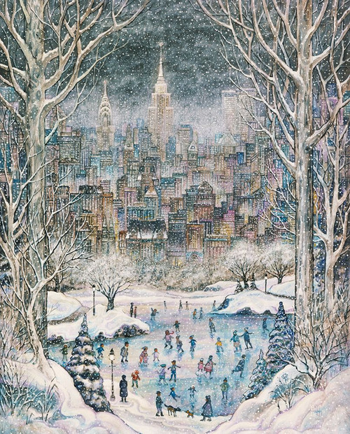 Night Skaters Poster Print - Bill Bell