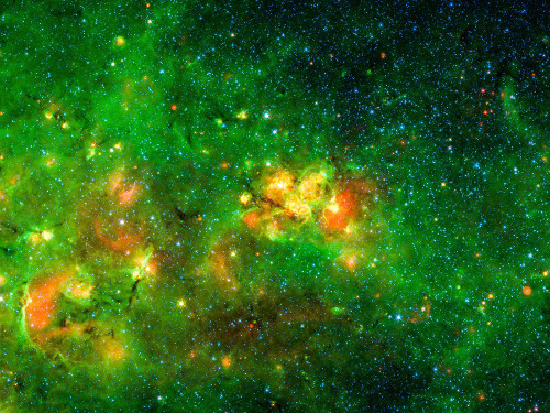 Green and Yellow Nebula Poster Print - NASA