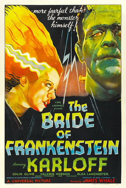 The Bride of Frankenstein-1935 Poster Print - Hollywood Archive Vintage