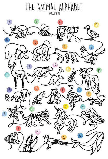 The Animal Alphabet Volume 2 Poster Print - Tidd Hanna Lee