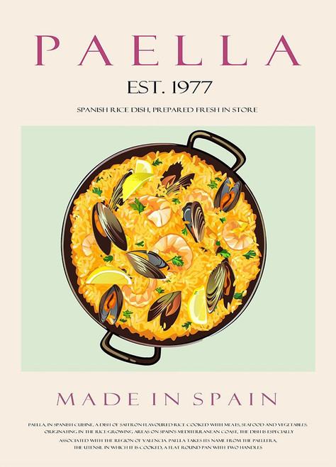 Paella Est. 1977 Poster Print - Boisen Rikke Londager
