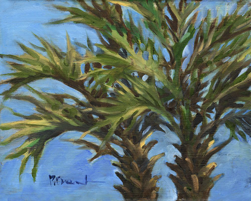 Impressions of Palms - Twin Palms Poster Print - Paul Brent