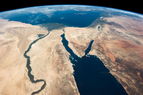 Egypt and the river Nile Viewed from Space Poster Print - NASA