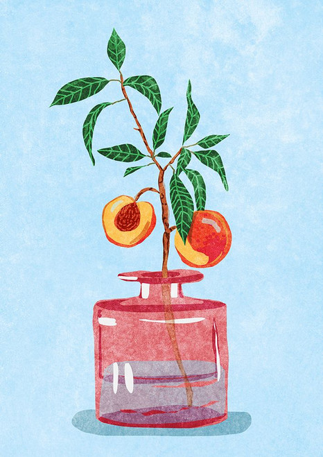 Peach Tree in Vase Poster Print - Raissa Oltmanns