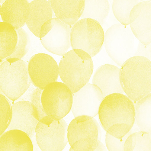 Airy Balloons in Yellow A Poster Print - Studio SEA