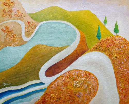 Along the Byway Poster Print - Angeles M. Pomata