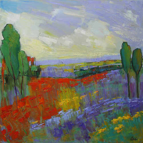 Poppy Field Valley Poster Print - Alexi Fine