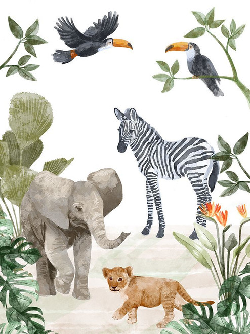 Jungle Babies Poster Print - Goed Blauw