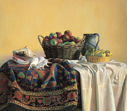 Apples And Pitcher Poster Print - Unknown