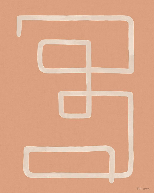 Abstract Squiggle III Desert Dark Poster Print - Beth Grove