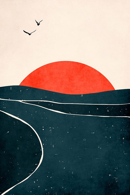 Dancing Seagulls Poster Print - Kubistika