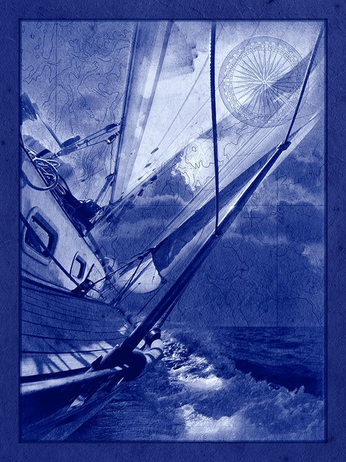 Sailing in Cyanotype B Poster Print - ArtLab GI