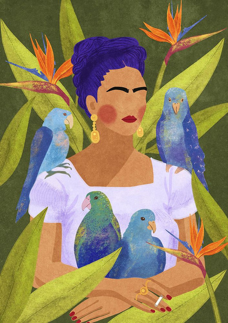 Frida and birds Poster Print - Raissa Oltmanns