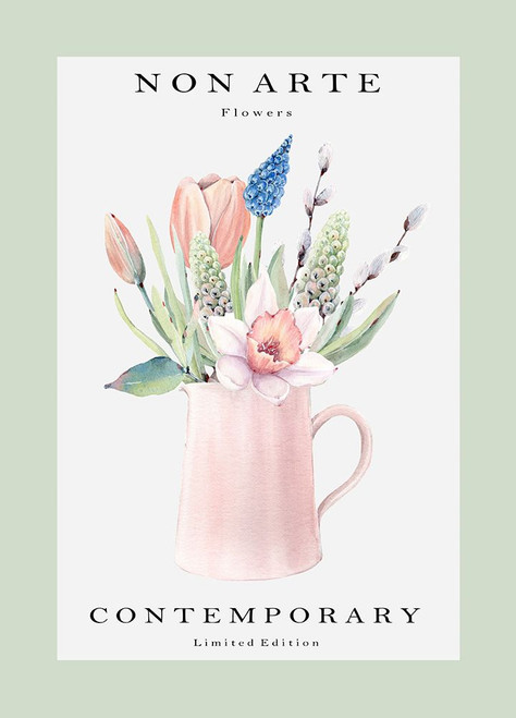 Non Arte Green flower vase Poster Print - Boisen Rikke Londager