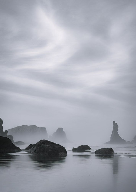 Swirling Sky Along the Coast Poster Print - Don Schwartz