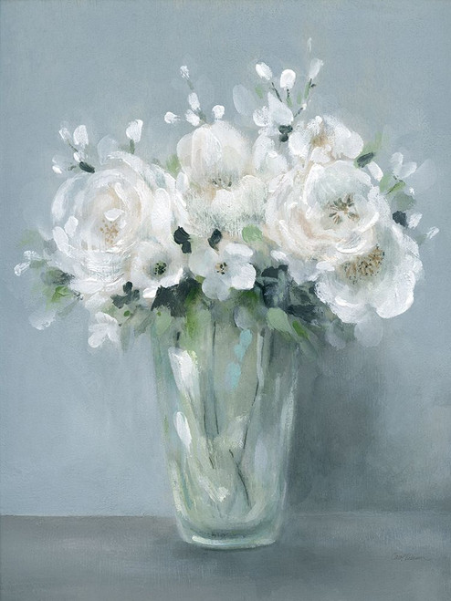 All White Blooms Poster Print - Carol Robinson