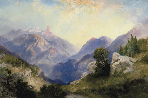 Index Peak, Yellowstone Poster Print - Thomas Moran