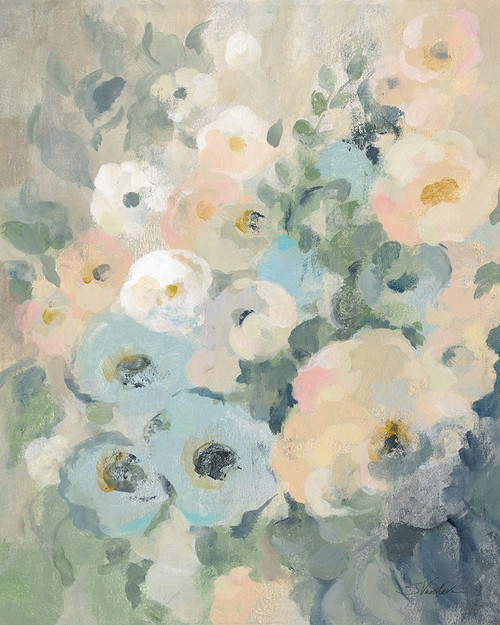 Cottage Blue Floral II Poster Print - Silvia Vassileva