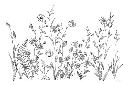 Black and White Garden Poster Print - Danhui Nai