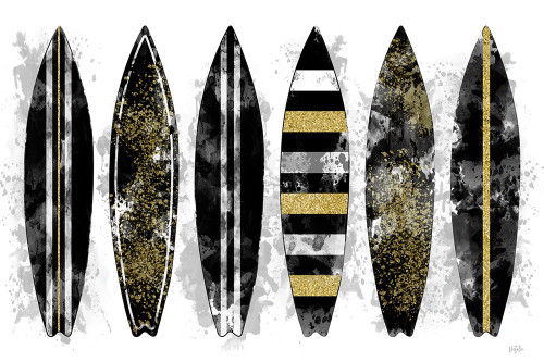 Golden Surf Poster Print - Natalie Carpentieri