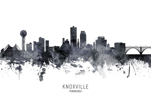 Knoxville Tennessee Skyline Poster Print - Michael Tompsett