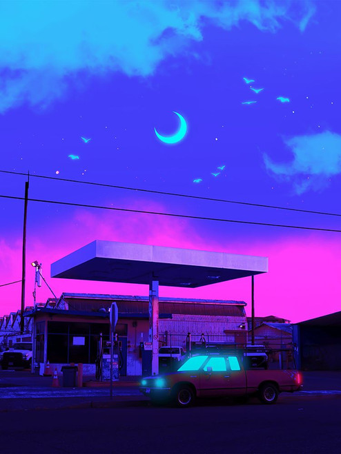 Neon Night Poster Print - Ritvik Takkar