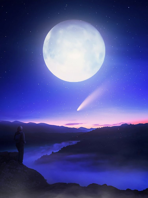 Moon Date Poster Print - Ritvik Takkar