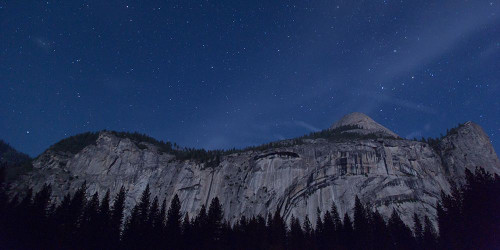 Yosemite Under a Starry Night Sky Poster Print - Artographie