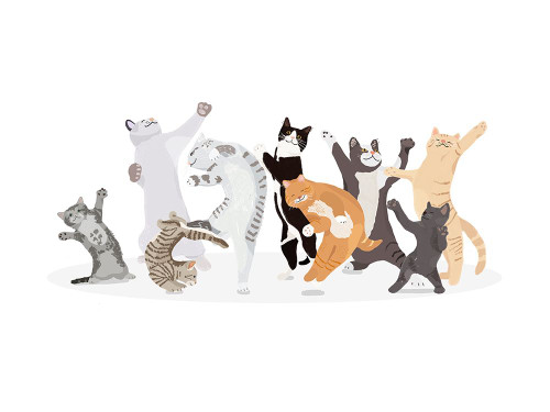 Dancing Cat Poster Print - Hanna Melin