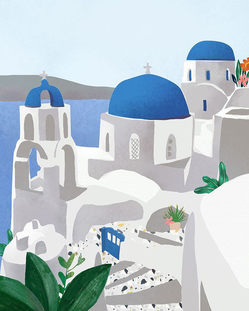 Santorini island Poster Print - Petra Lizde