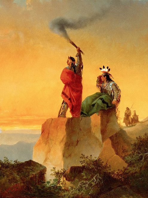 Indian Telegraph Poster Print - John Mix Stanley
