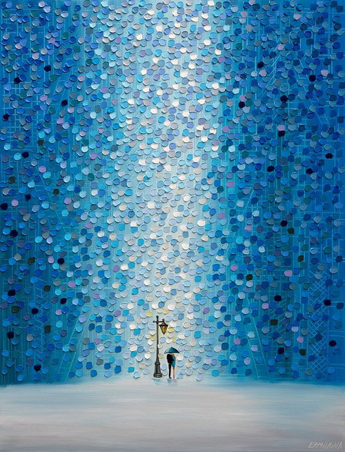 Rainy Streetlight Sonata Poster Print - Ekaterina Ermilkina