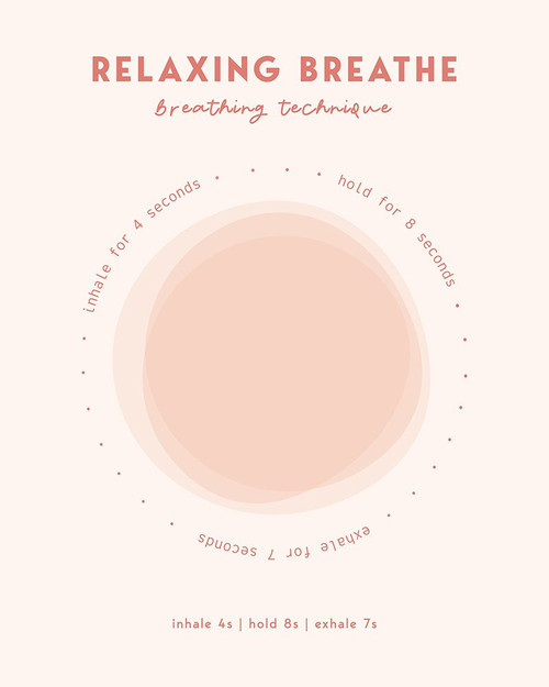 Relaxing Breathe Poster Print - Beth Cai