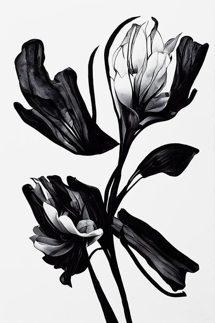 Black Flower Poster Print - Treechild
