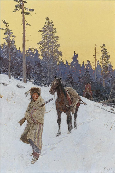 After the Hunt Poster Print - Henry F Farny