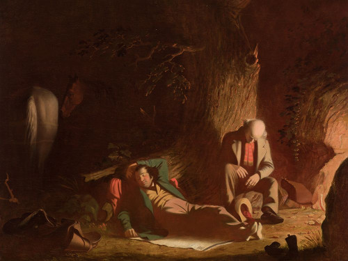 The Belated Wayfarers Poster Print - George Caleb Bingham