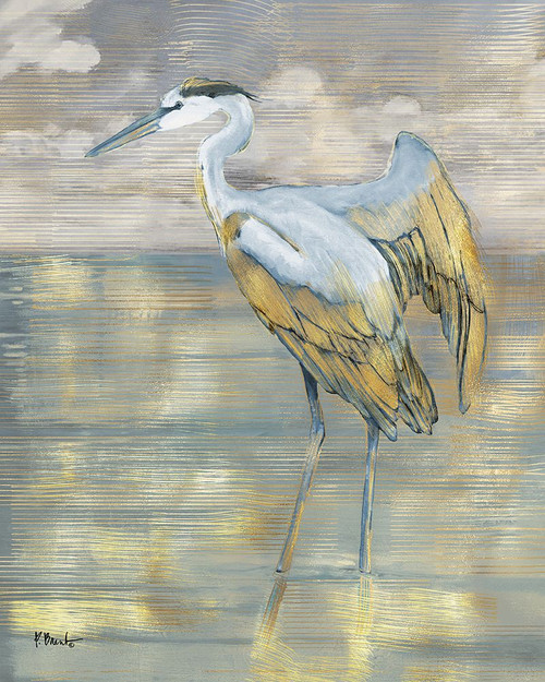 Golden Blue Heron Poster Print - Paul Brent