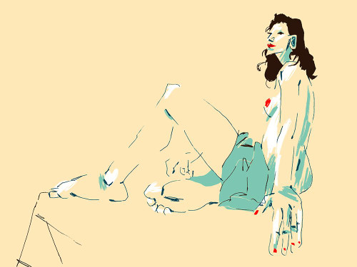 Girl Sitting Poster Print - Francesco Gulina