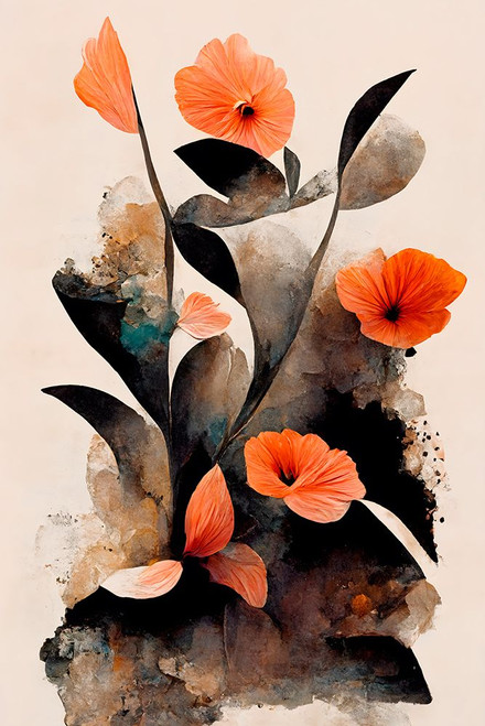 Coral Flowers Poster Print - Treechild
