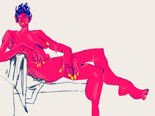 Girl On A Divan Poster Print - Francesco Gulina