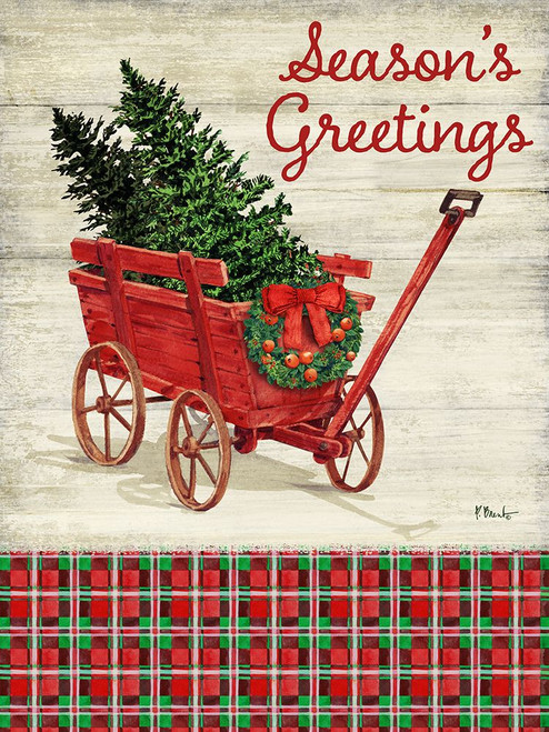 Christmas Wagon Vertical II Poster Print - Paul Brent