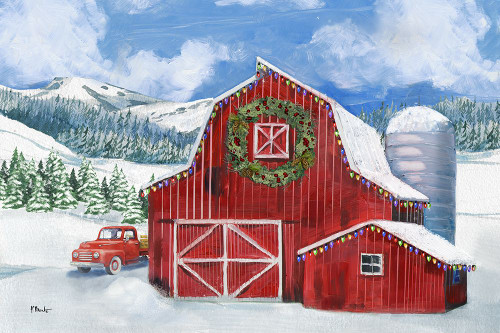 Holiday Homeland Barns II - Scenic Poster Print - Paul Brent