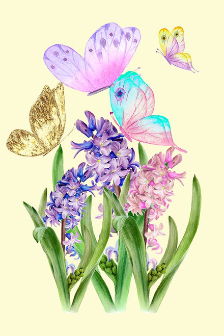 Flowers and butterflies Poster Print - Aal Hussein Abdel